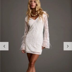 NWT 12th Tribe Ivory Embroidered Dress